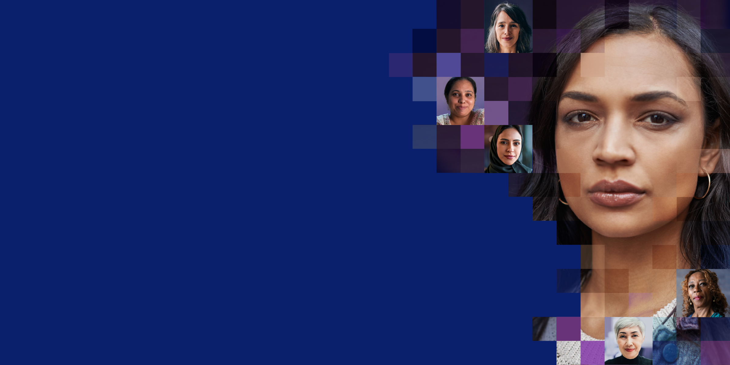 Collage of women faces