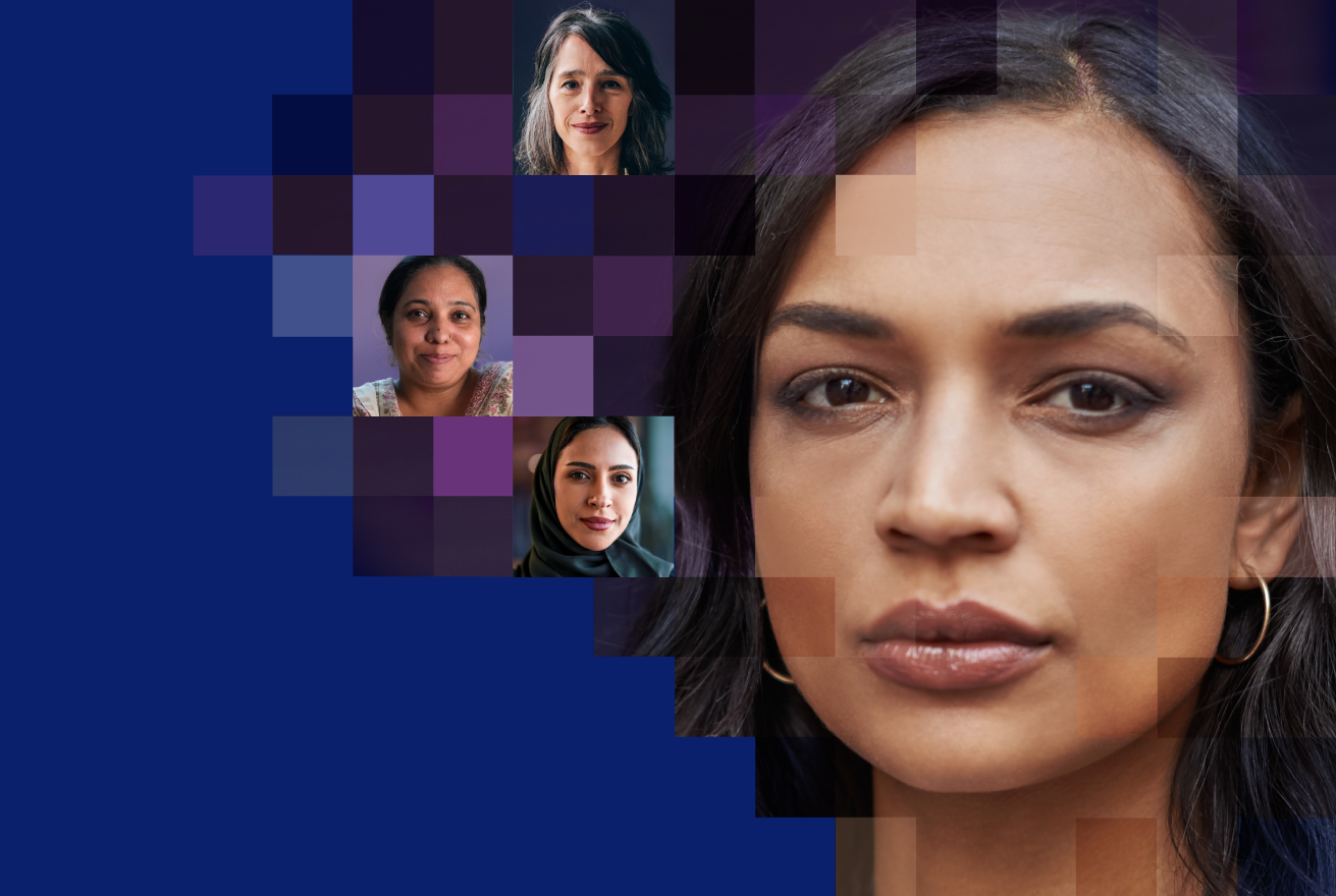 Collage of women faces